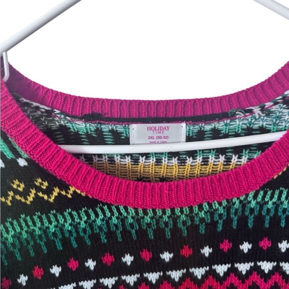 Holiday Time Christmas Santa Sweater Size 2XL - Picture 2 of 12